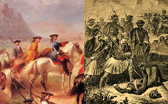 Imágenes de la Guerra de Sucesión y de la Guerra de Independencia