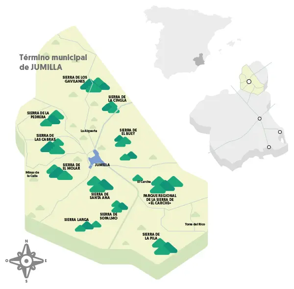 Mapas España, Murcia y Jumilla